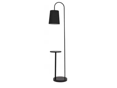 BENTON - Metal floor lamp with shelf _ Flam & Luce